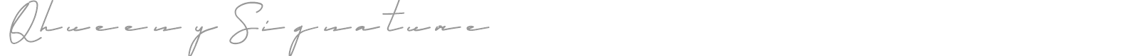 Qhueeny Signature font preview